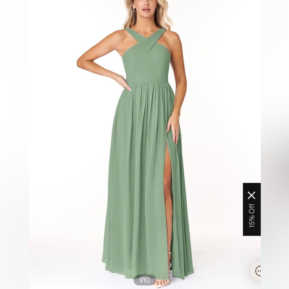 Azazie Elvira Bridesmaid Dress in Matcha